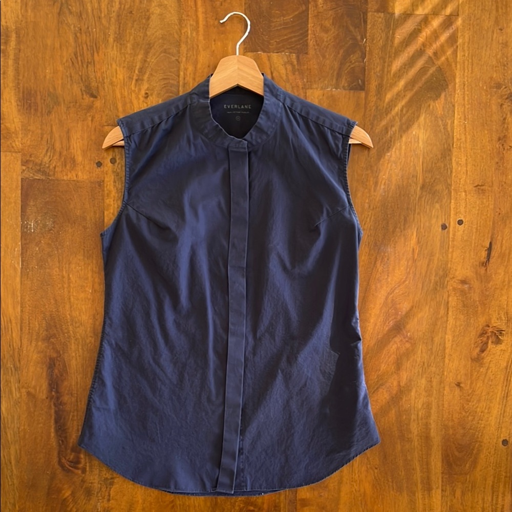 Everlane Women's Navy Sleeveless Top